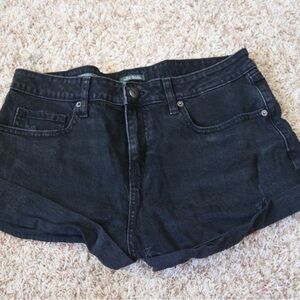 Wild Fable Black Jean Shorts High-Waisted Distressed